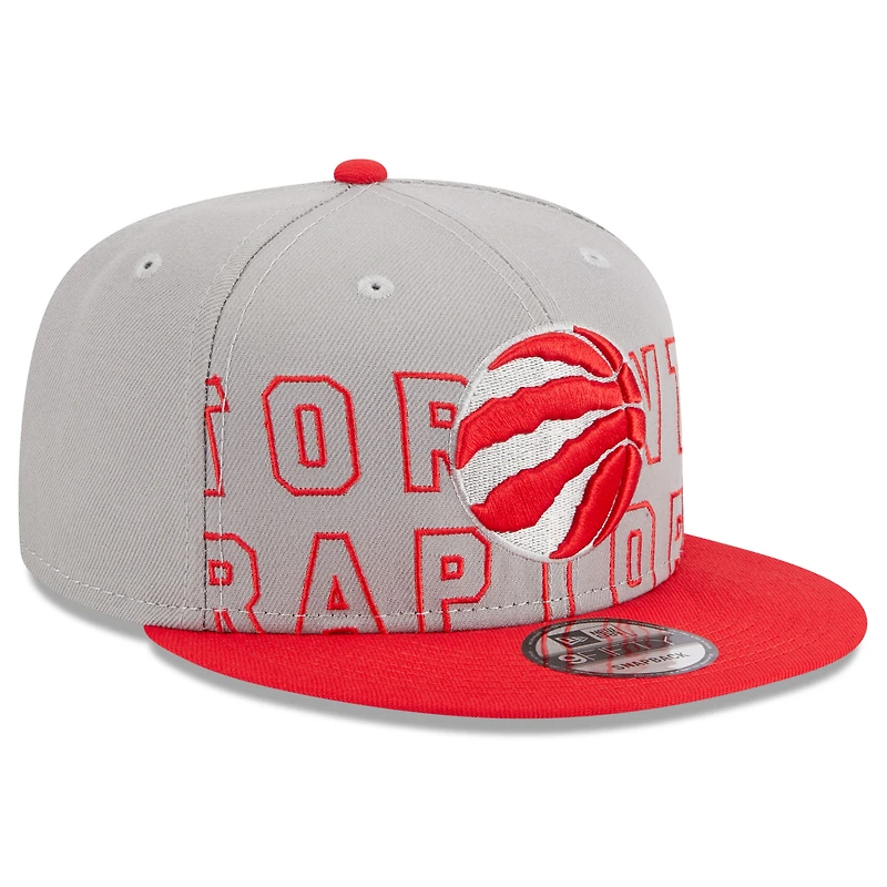 Men's New Era  Gray/Red Toronto Raptors 2023 NBA Draft 9FIFTY Snapback Hat