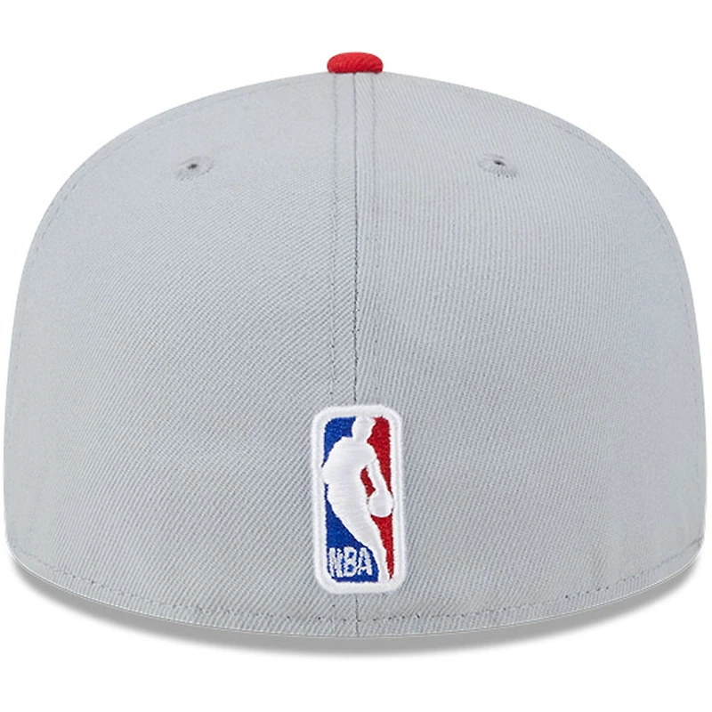 Men's New Era Gray/Red Toronto Raptors Tip-Off Two-Tone 59FIFTY Fitted Hat