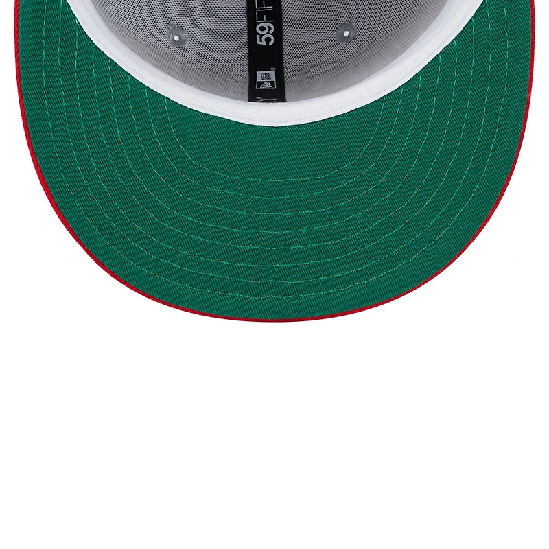 Men's New Era Gray/Red Toronto Raptors Tip-Off Two-Tone 59FIFTY Fitted Hat