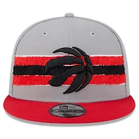 Casquette Snapback 9FIFTY gris Toronto Raptors Chenille Band New Era pour hommes