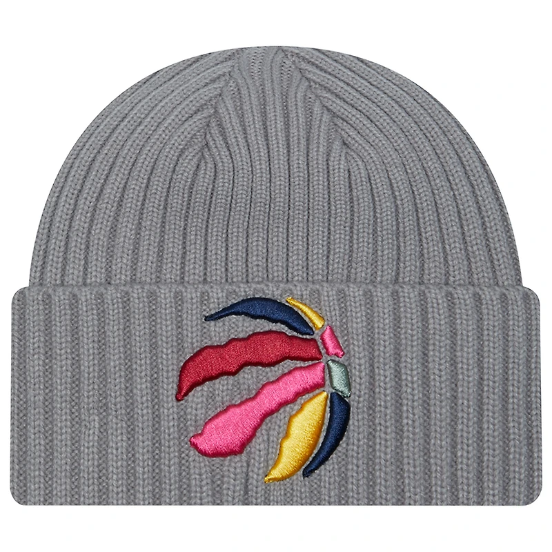 Bonnet à revers New Era gris Toronto Raptors pour homme