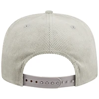Casquette ajustable de golfeur en velours côtelé Toronto Raptors New Era pour homme, gris
