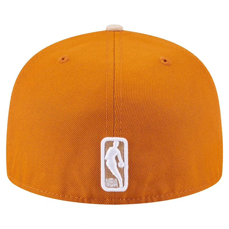 Men's New Era Orange Toronto Raptors 59FIFTY Two-Tone Color Pack Fitted Hat