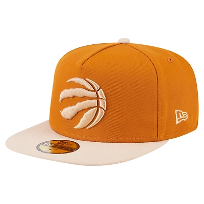 Casquette ajustée New Era 59FIFTY bicolore marron pour homme, Toronto Raptors