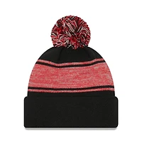 Men's New Era Red/Black Toronto Raptors Chilled Cuffed Knit Hat with Pom