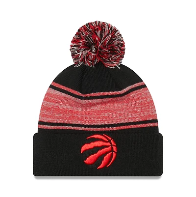 Men's New Era Red/Black Toronto Raptors Chilled Cuffed Knit Hat with Pom