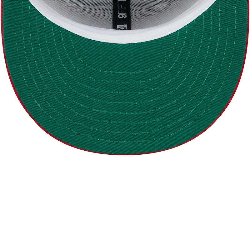 Casquette Snapback Tip-Off 9FIFTY des Toronto Raptors New Era rouge/gris pour hommes