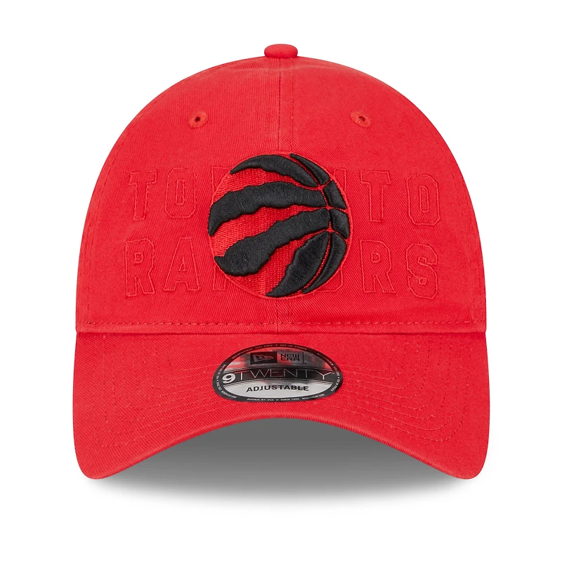 Casquette réglable New Era Toronto Raptors 2023 NBA Draft 9TWENTY rouge pour homme