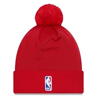 Men's New Era Red Toronto Raptors 2023 NBA Draft Cuffed Knit Hat with Pom