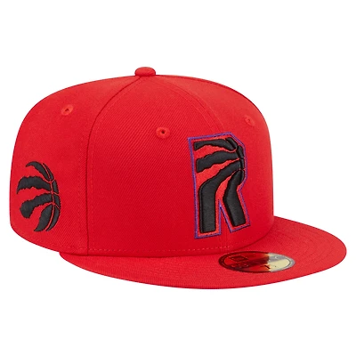 Casquette ajustée Deceptor 59FIFTY rouge des Raptors de Toronto New Era pour homme