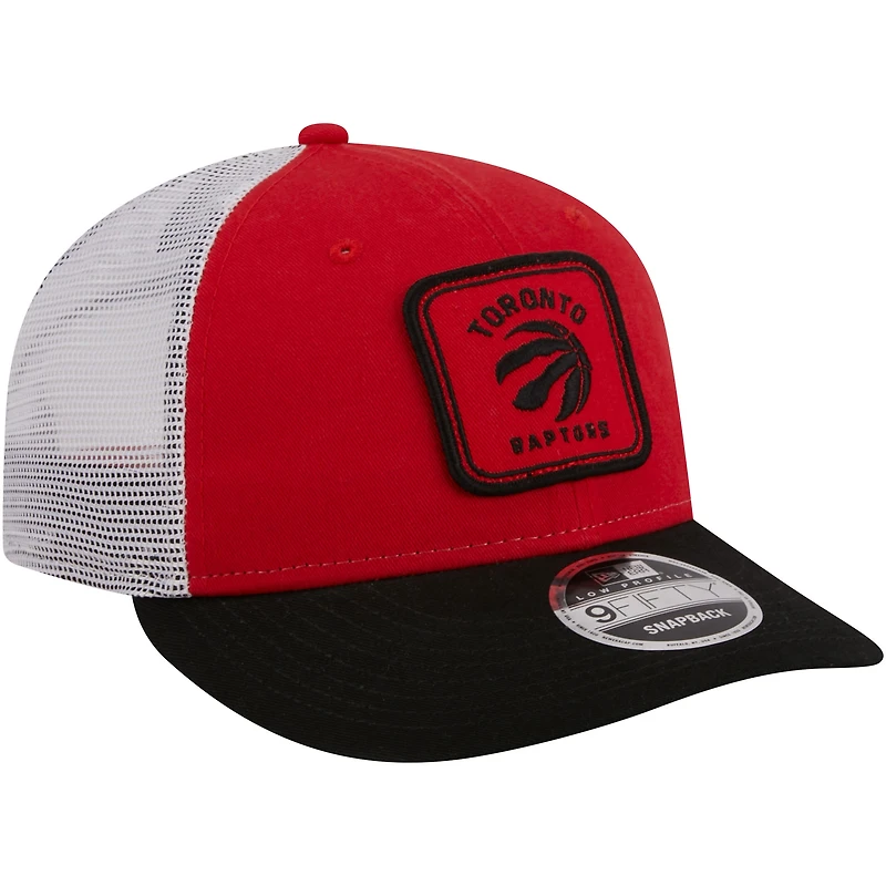Men's New Era Red Toronto Raptors Low Profile Squared 9FIFTY Adjustable Hat