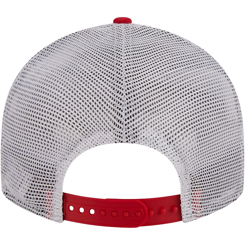 Casquette ajustable 9FIFTY carrée à profil bas des Toronto Raptors New Era pour hommes, rouge