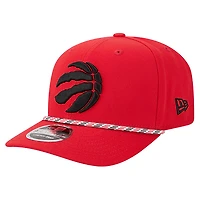 Casquette ajustable New Era rouge Toronto Raptors 9SEVENTY pour homme