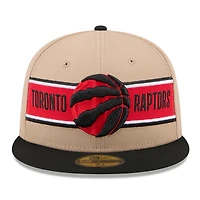 Casquette ajustée 59FIFTY NBA Draft 2024 New Era pour hommes, beige/noir