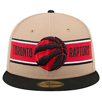 Men's New Era Tan/Black Toronto Raptors 2024 NBA Draft 59FIFTY Fitted Hat