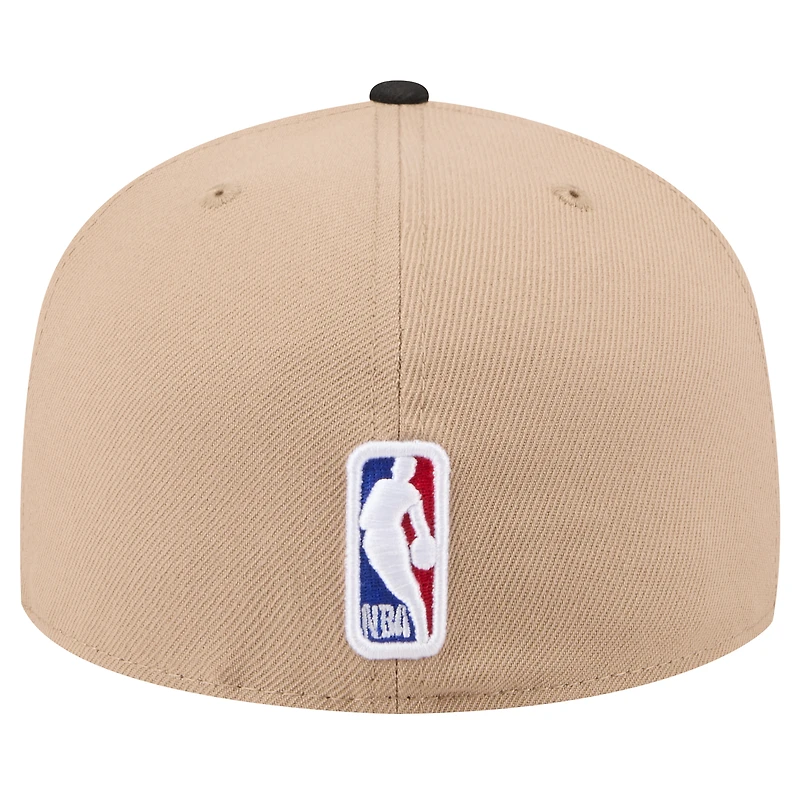 Men's New Era Tan/Black Toronto Raptors 2024 NBA Draft 59FIFTY Fitted Hat