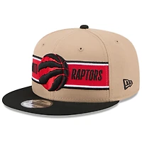 Men's New Era Tan/Black Toronto Raptors 2024 NBA Draft 9FIFTY Snapback Hat