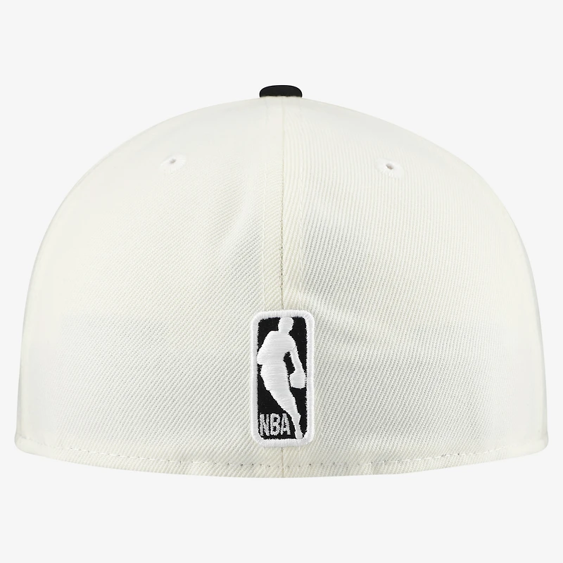 Men's New Era  White/Black Toronto Raptors Chrome 59FIFTY Fitted Hat