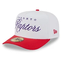 Men's New Era White/Red Toronto Raptors 2025 NBA Draft A-Frame 59FIFTY Fitted Hat