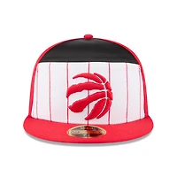 Men's New Era  White/Red Toronto Raptors 2025 NBA Tip Off Split Panel 59FIFTY Fitted Hat