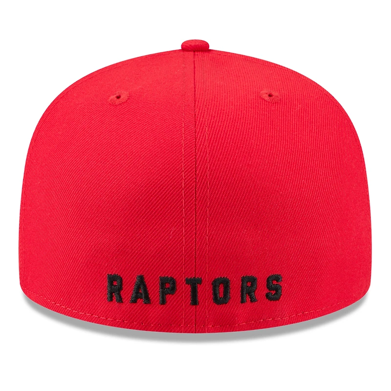 Men's New Era  White/Red Toronto Raptors 2025 NBA Tip Off Split Panel 59FIFTY Fitted Hat