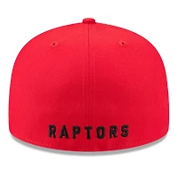 Men's New Era  White/Red Toronto Raptors 2025 NBA Tip Off Split Panel 59FIFTY Fitted Hat
