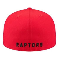 Men's New Era  White/Red Toronto Raptors 2025 NBA Tip Off Split Panel 59FIFTY Fitted Hat