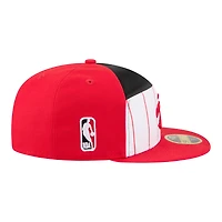 Men's New Era  White/Red Toronto Raptors 2025 NBA Tip Off Split Panel 59FIFTY Fitted Hat