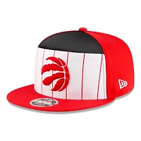 Men's New Era  White/Red Toronto Raptors 2025 NBA Tip Off Split Panel 9FIFTY Snapback Hat