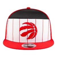 Men's New Era  White/Red Toronto Raptors 2025 NBA Tip Off Split Panel 9FIFTY Snapback Hat