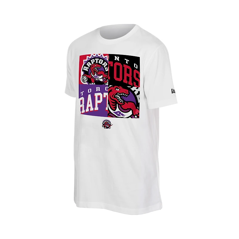 Men's New Era White Toronto Raptors Block Logo T-Shirt