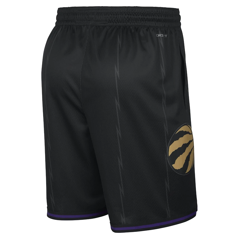 Short Nike noir Toronto Raptors City Edition Swingman 2024/25 pour homme
