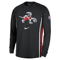 Men's Nike  Black Toronto Raptors 2025/26 City Edition Authentic Pregame Dri-FIT Long Sleeve Shooting T-Shirt