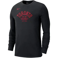 T-shirt à manches longues Nike Toronto Raptors 75th Anniversary Courtside Element pour hommes, noir