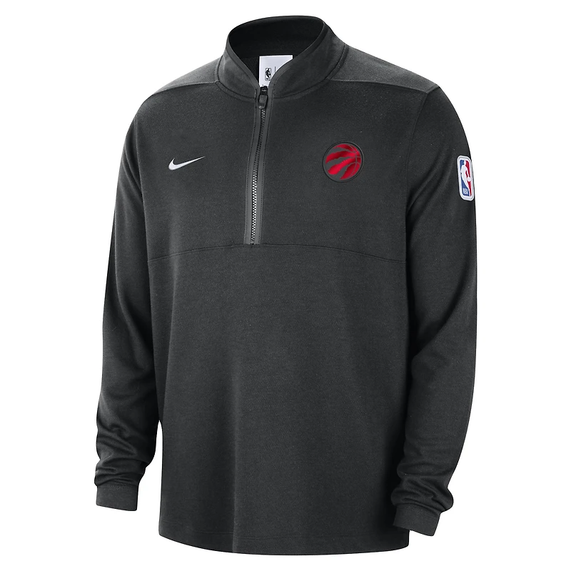 Veste à demi-zip Nike noire Toronto Raptors Authentic Performance pour homme