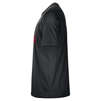 T-shirt d'entraînement authentique Nike noir des Toronto Raptors pour homme