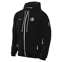 Sweat à capuche entièrement zippé Nike Toronto Raptors Authentic Standard Issue Performance pour homme, noir