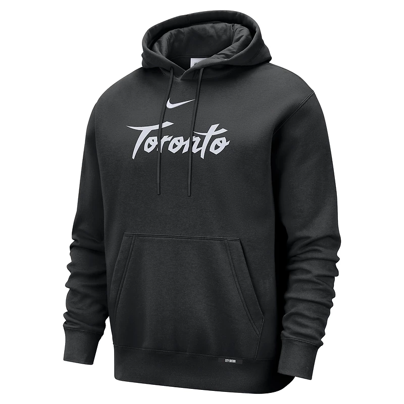 Men's Nike Black Toronto Raptors City Edition Wordmark Hoodie