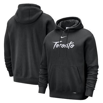 Men's Nike Black Toronto Raptors City Edition Wordmark Hoodie