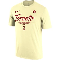 T-shirt avec logo essentiel des Toronto Raptors Nike crème pour homme