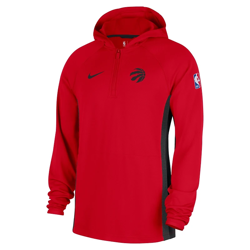 Men's Nike  Red Toronto Raptors Authentic On Court Zone Quarter-Zip Dri-FIT Hoodie Jacket