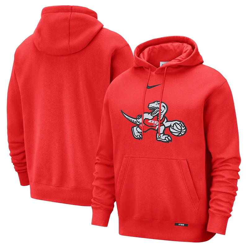 Men's Nike Red Toronto Raptors City Edition Logo Hoodie