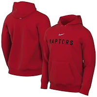 Sweat à capuche Nike rouge Toronto Raptors Sportswear Essential Wordmark Club pour homme