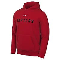 Men's Nike Red Toronto Raptors Sportswear Essential Wordmark Club Hoodie