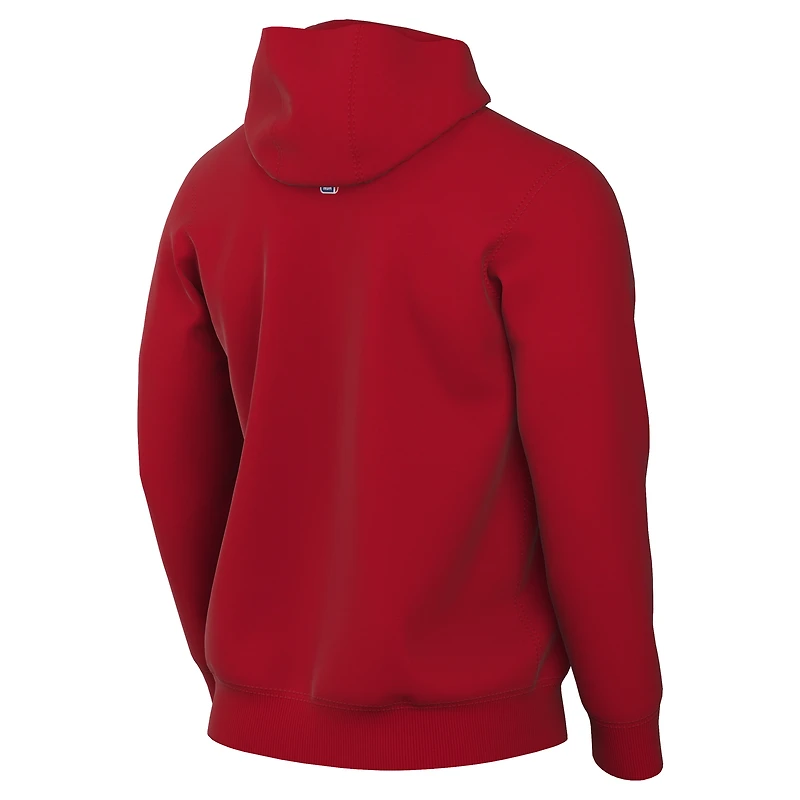 Sweat à capuche Nike rouge Toronto Raptors Sportswear Essential Wordmark Club pour homme