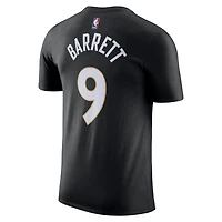 T-shirt Nike RJ Barrett pour homme, édition City 2024/25, avec nom et numéro, Toronto Raptors, noir