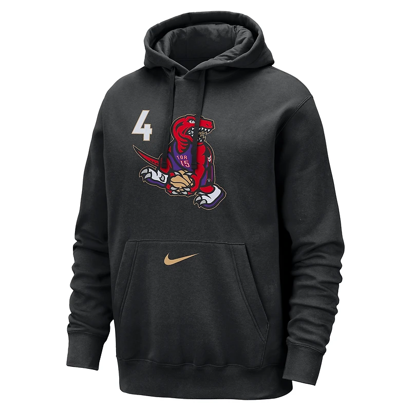 Sweat à capuche Nike Scottie Barnes pour homme, édition City 2024/25, nom et numéro, Toronto Raptors, noir