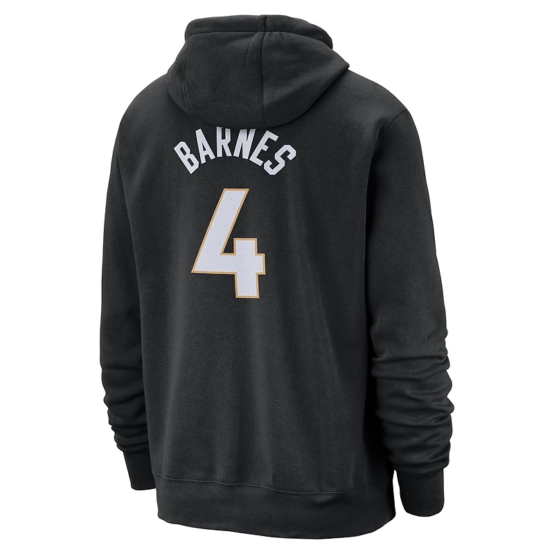Sweat à capuche Nike Scottie Barnes pour homme, édition City 2024/25, nom et numéro, Toronto Raptors, noir