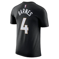 T-shirt Nike Scottie Barnes pour homme, édition City 2024/25, nom et numéro, Toronto Raptors, noir