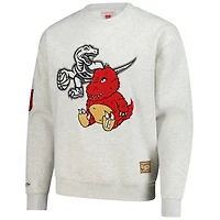 Pull ras du cou en peluche pour homme avec motif avoine des Toronto Raptors